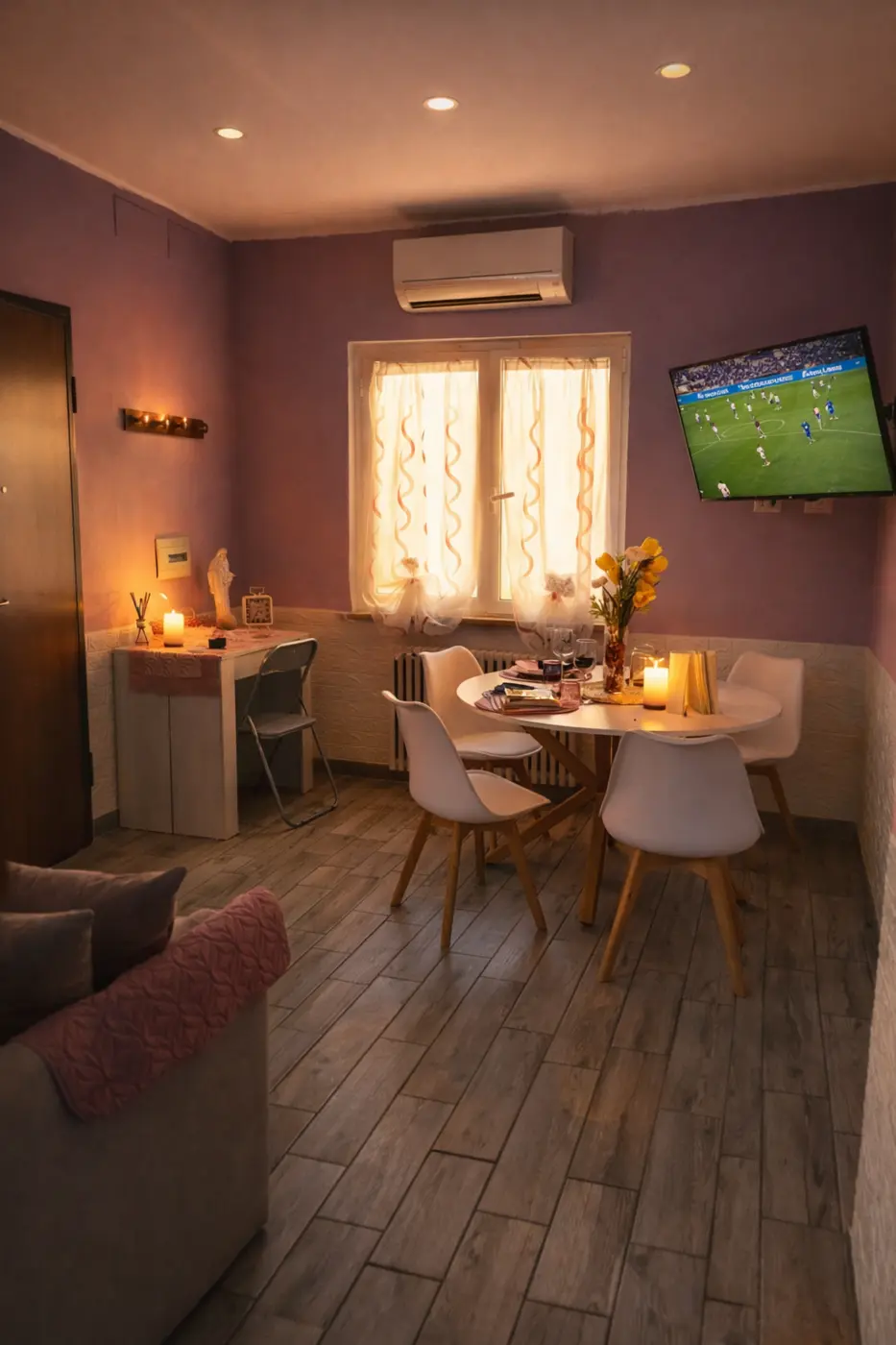 Soggiorno e zona pranzo di B&B La Sosta